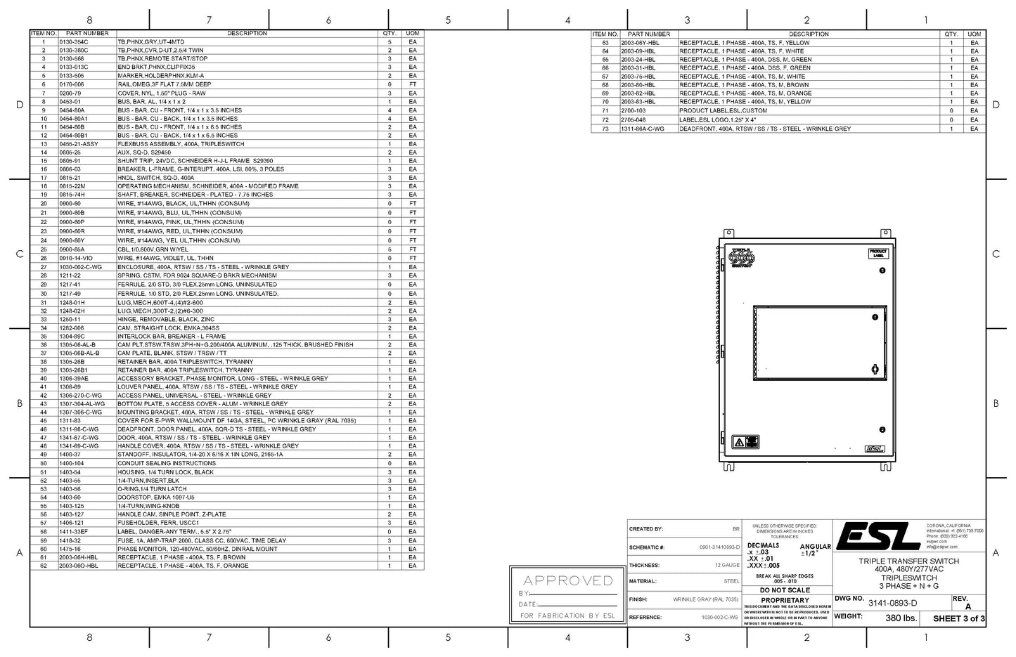 TripleSwitch® 3-Way Manual Transfer Switch